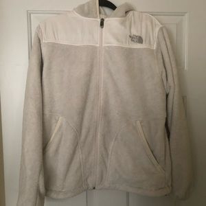 The North Face Hooded Furry Fleece- White